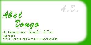 abel dongo business card